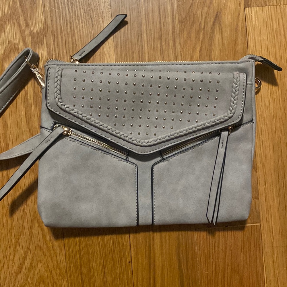 Target Gray Studded Envelope Crossbody Bag